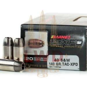 20 Rounds of 140gr TAC-XP .40 S&W Ammo by Barnes