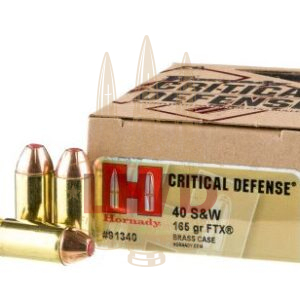 20 Rounds of 165gr JHP .40 S&W Ammo by Hornady