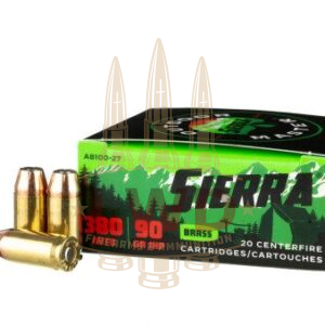20 Rounds of 90gr JHP .380 ACP Ammo by Sierra