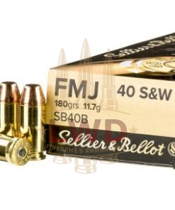 50 Rounds of 180gr FMJ .40 S&W Ammo by Sellier & Bellot