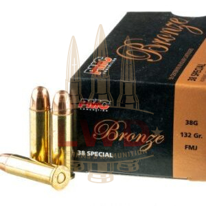 50 Rounds of 132gr FMJ .38 Spl Ammo by PMC