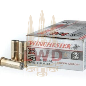 50 Rounds of 148gr Lead Wadcutter .38 Spl Ammo by Winchester Super-X