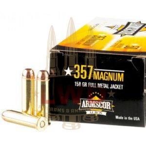 50 Rounds of 158gr FMJ .357 Mag Ammo by Armscor