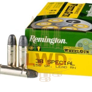 50 Rounds of 158gr LRN .38 Spl Ammo by Remington