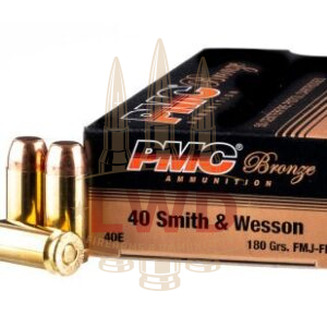 50 Rounds of 180gr FMJFN .40 S&W Ammo by PMC