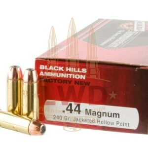 50 Rounds of 240gr JHP .44 Mag Ammo by Black Hills Ammunition