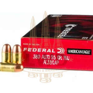 50 Rounds of 95gr FMJ .380 ACP Ammo by Federal