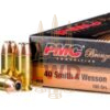 50 Rounds of 165gr JHP .40 S&W Ammo by PMC