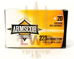 Armscor 223 Rem Ammunition 50162 55 Grain Full Metal Jacket 20 Rounds