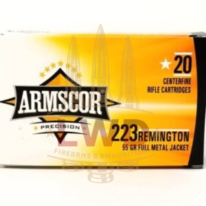 Armscor 223 Rem Ammunition 50162 55 Grain Full Metal Jacket Case of 1000 Rounds