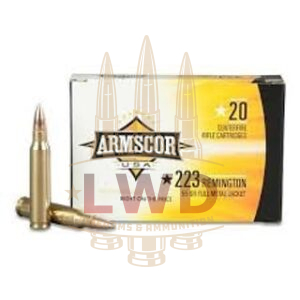 Armscor 223 Rem. ARMFAC2231N 55 gr FMJ Brass Cases 1000 rounds