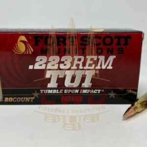 Fort Scott Munitions .223 REM Ammunition FSM223055SCV 55 Grain Solid Copper Spun 20 Rounds