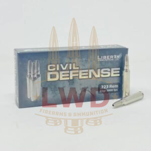 Liberty 223 Rem Ammunition Civil Defense LACD223019 55 Grain Fragmenting Hollow Point Lead-Free 20 Rounds