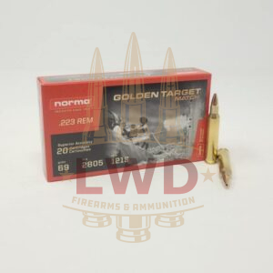 Norma Golden Target 223 Rem Ammunition NORMA2423546 69 Grain Hollow Point Match 20 Rounds