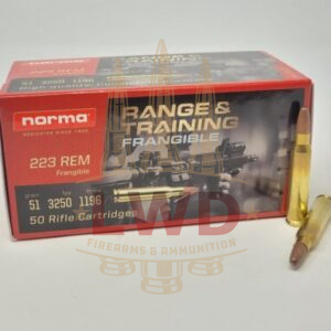 Norma Tactical 223 Rem Ammunition NORMA630840050 51 Grain Frangible 50 Rounds