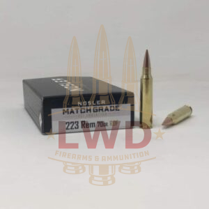 Nosler 223 Rem Ammunition NOS60130 70 Grain Reduced Drag Factor 20 Rounds