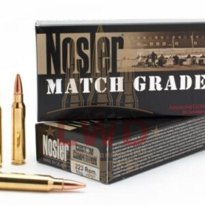 Nosler 223 Rem Match Grade 60023 69 Grain Custom Competition 20 Rounds