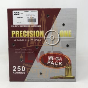 Precision One 223 REM *REMAN* Ammunition PONE169 55 Grain Full Metal Jacket 250 Rounds