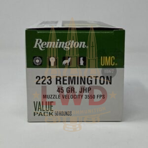 Remington 223 Remington Ammunition L223R7V UMC 45 Grain Jacketed Hollow Point 50 Rounds